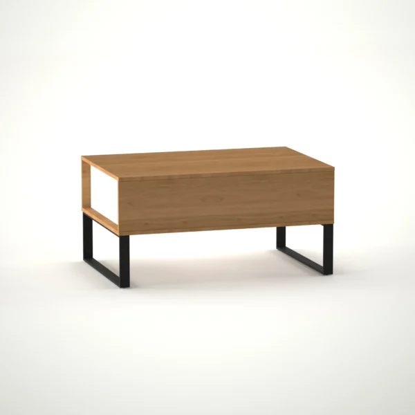 Mesa de salón tapa elevable patas metálicas