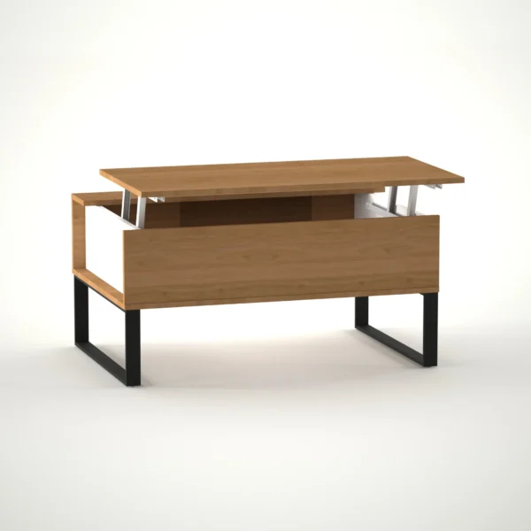 Mesa de salón tapa elevable patas metálicas