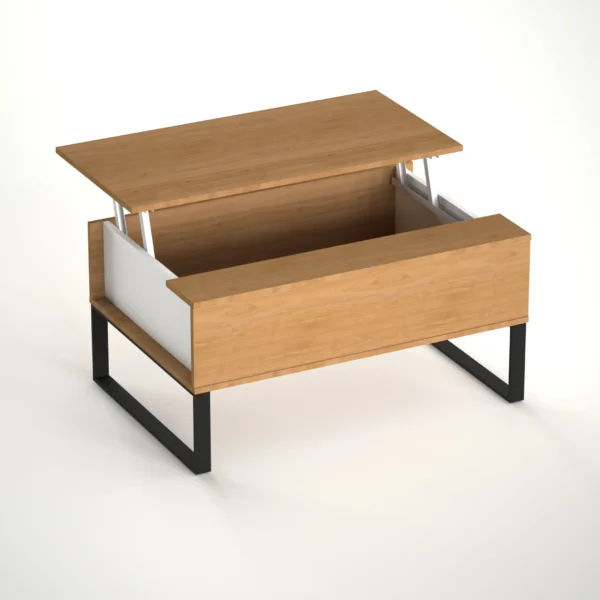 Mesa de salón tapa elevable patas metálicas