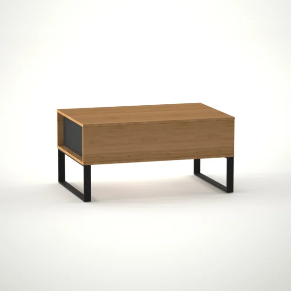 Mesa de salón tapa elevable patas metálicas